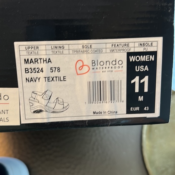 Blonde Navy Platform Sandal - Picture 4 of 4